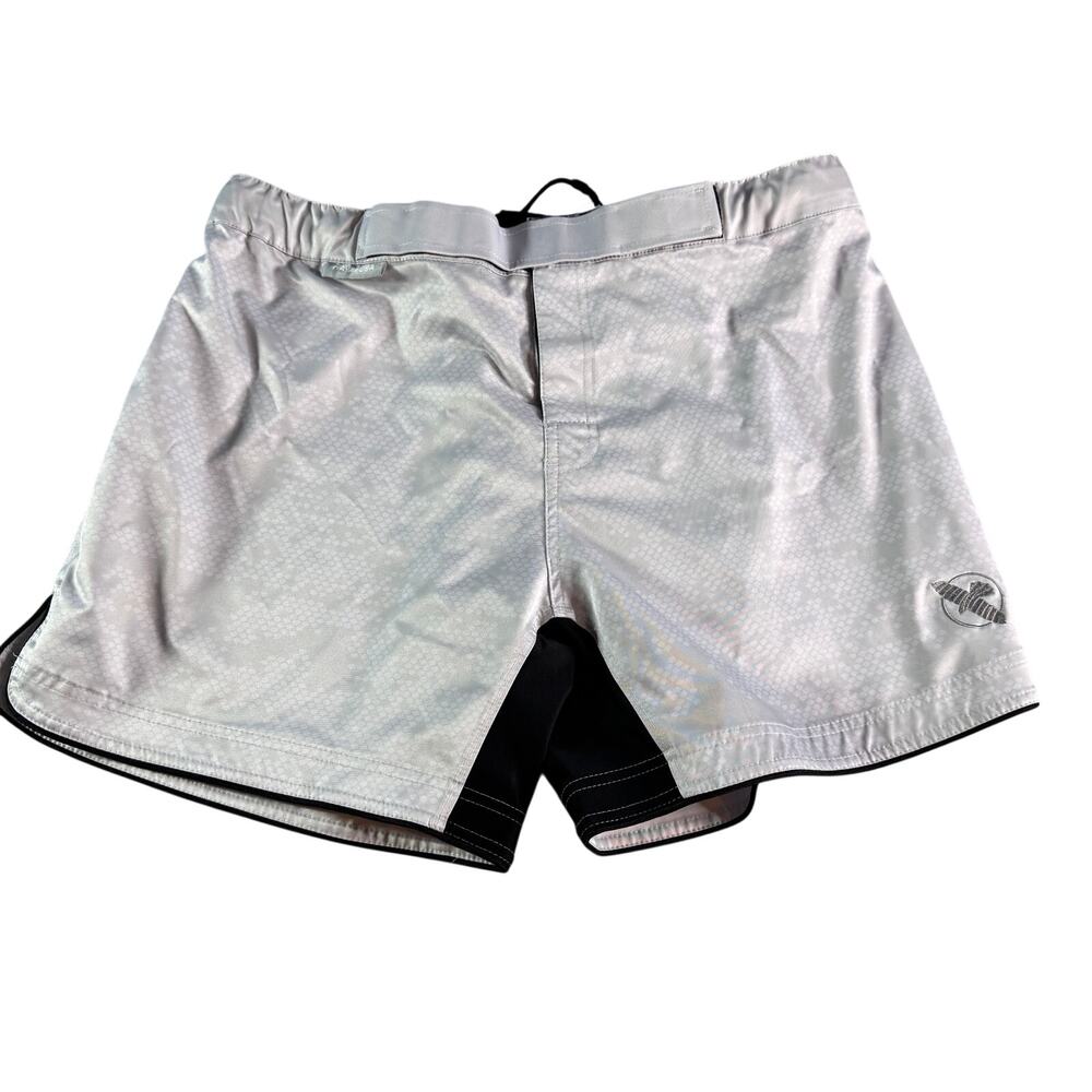 Hayabusa Fight Shorts XXL White MMA BJJ Grappling Training Shorts Mens